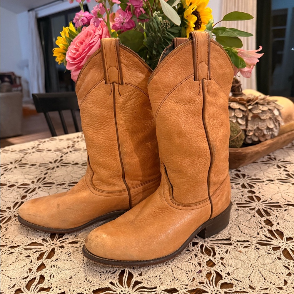 Tan Leather Ankle Boots